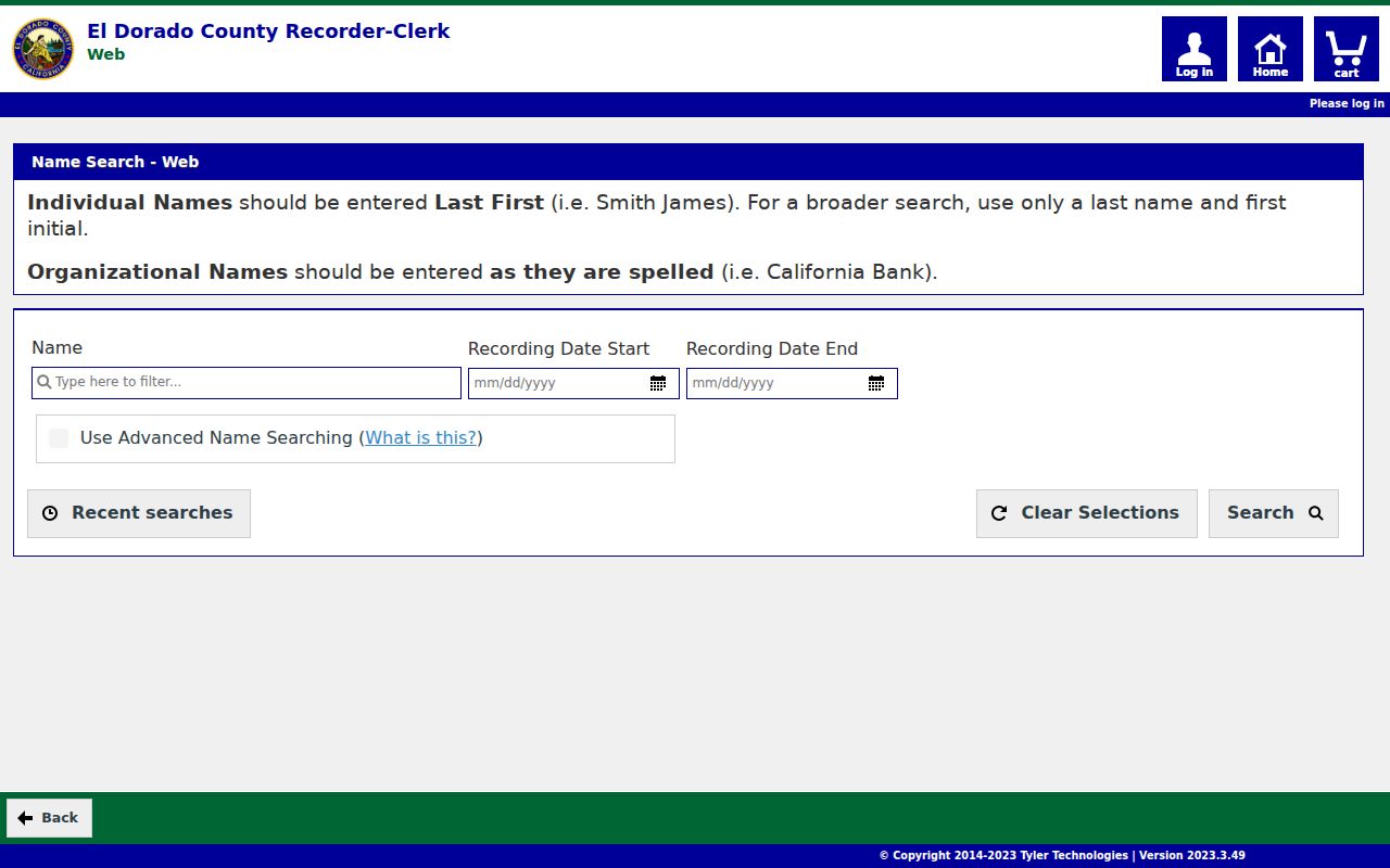 South Lake Tahoe people search Recorder name form