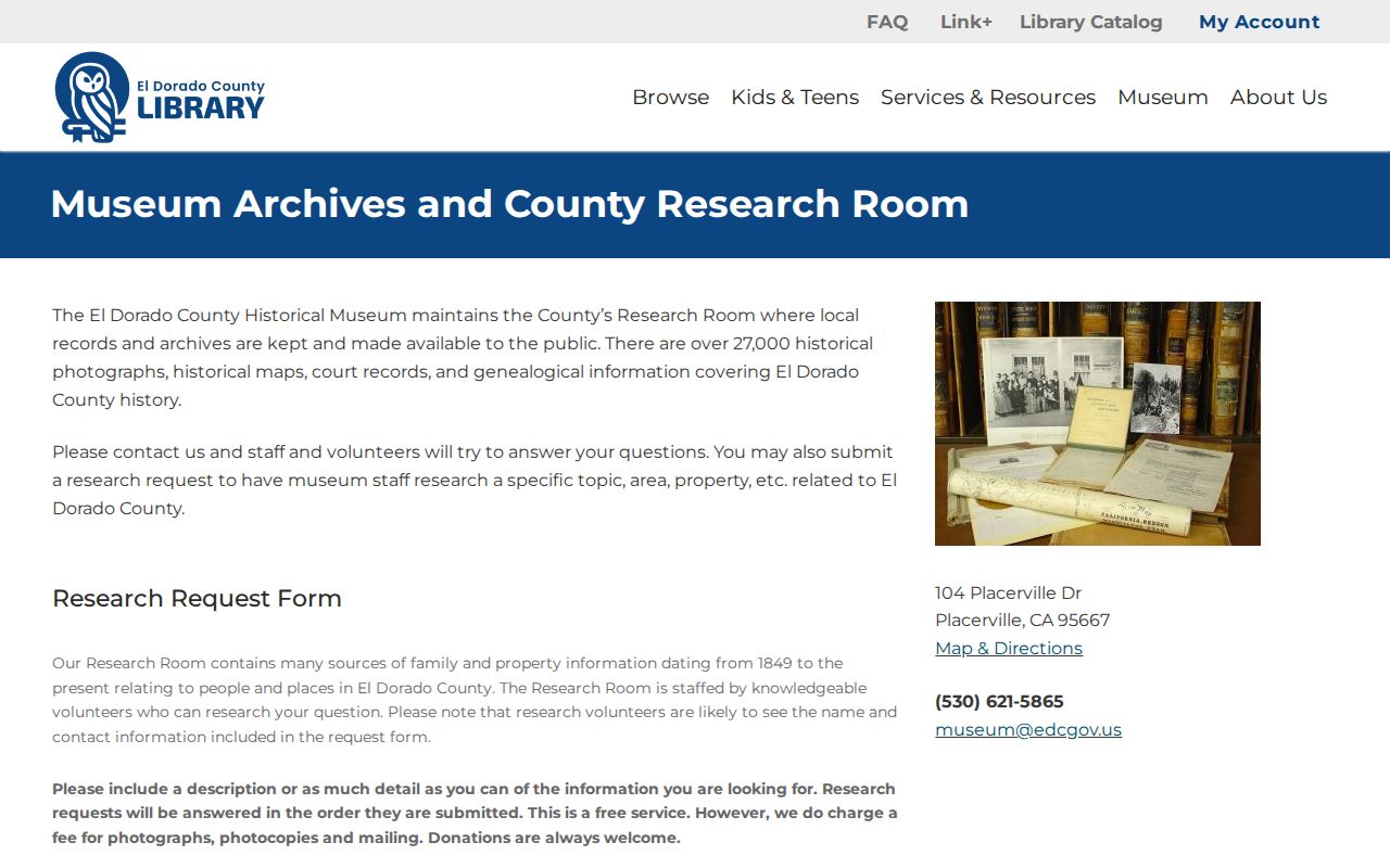 South Lake Tahoe people directories El Dorado historical research room