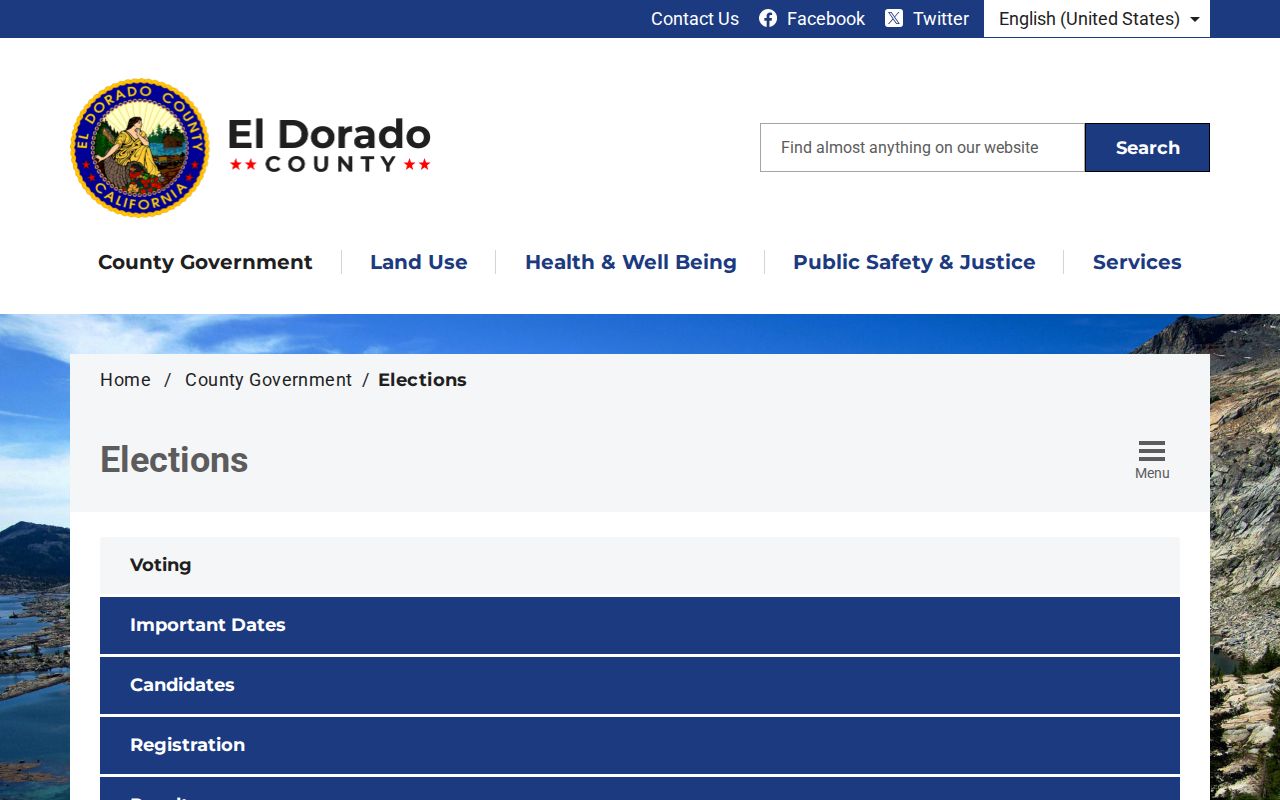 South Lake Tahoe voter records at El Dorado County Elections